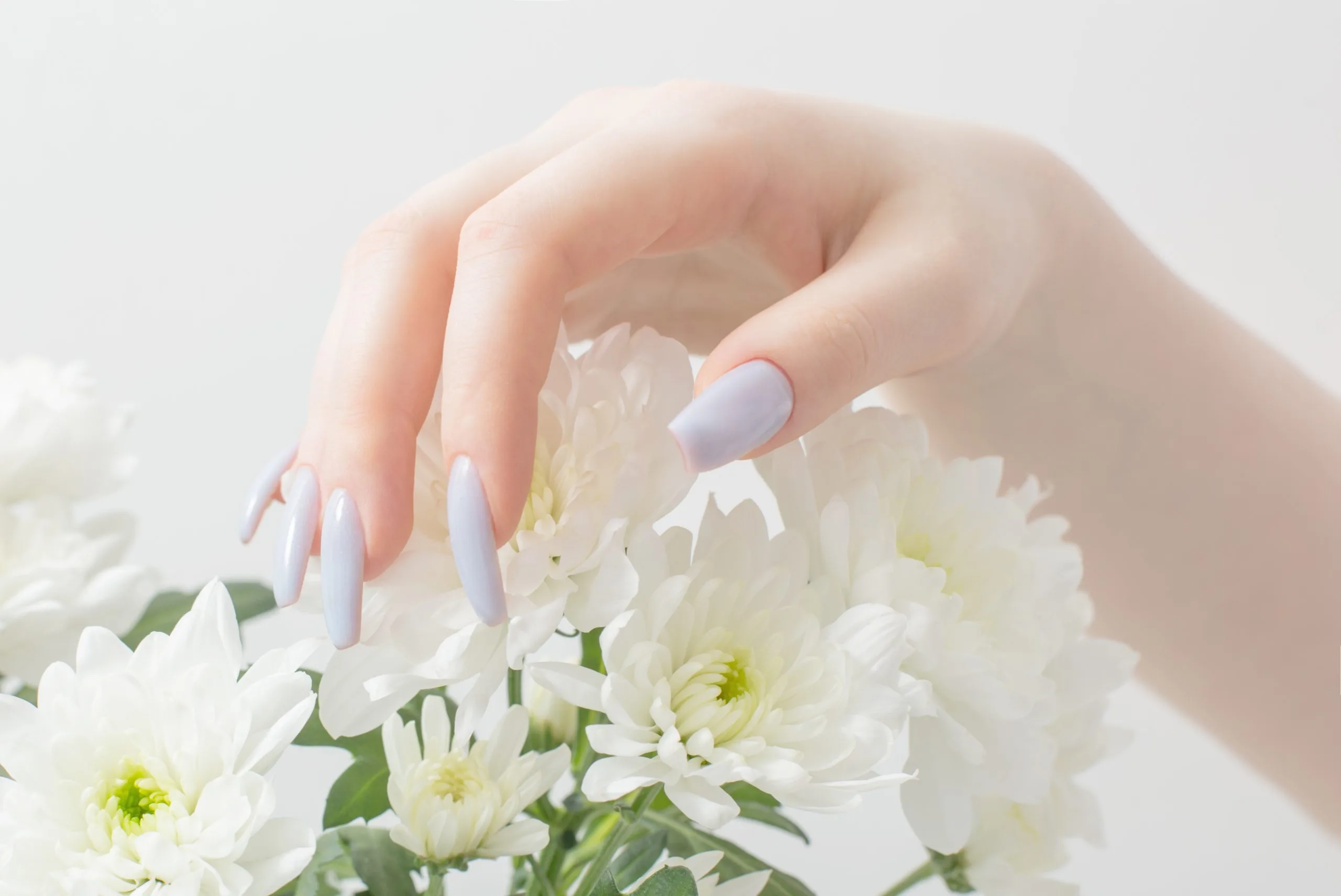 Elegant floral manicure